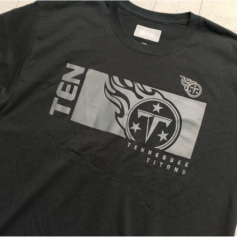 Tennessee Titans Shirt Men's Large Black NFL Football Team Apparel - Long Sleeve